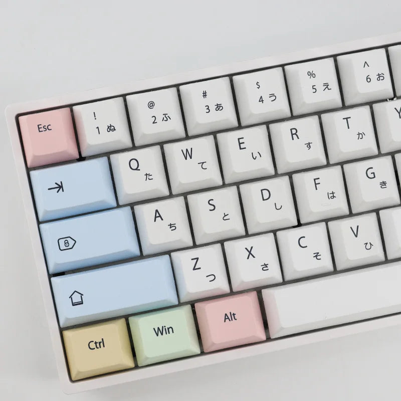 CuXiu PBT Chalk -näppäinhatut 136 näppäin Dye Sub Keycap Setti Cherry MX -kytkimille Mekaaninen näppäimistö gh60 xd64 xd84 xd96 87 104