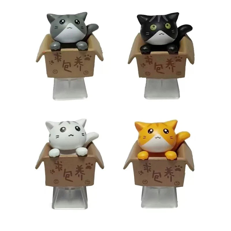 Personalización lindo gato Keycap Teclado mecánico Keycaps Artisan Anime Kawaii Keycap PBT Axis Cherry MX lindo gato Diy Key Cap