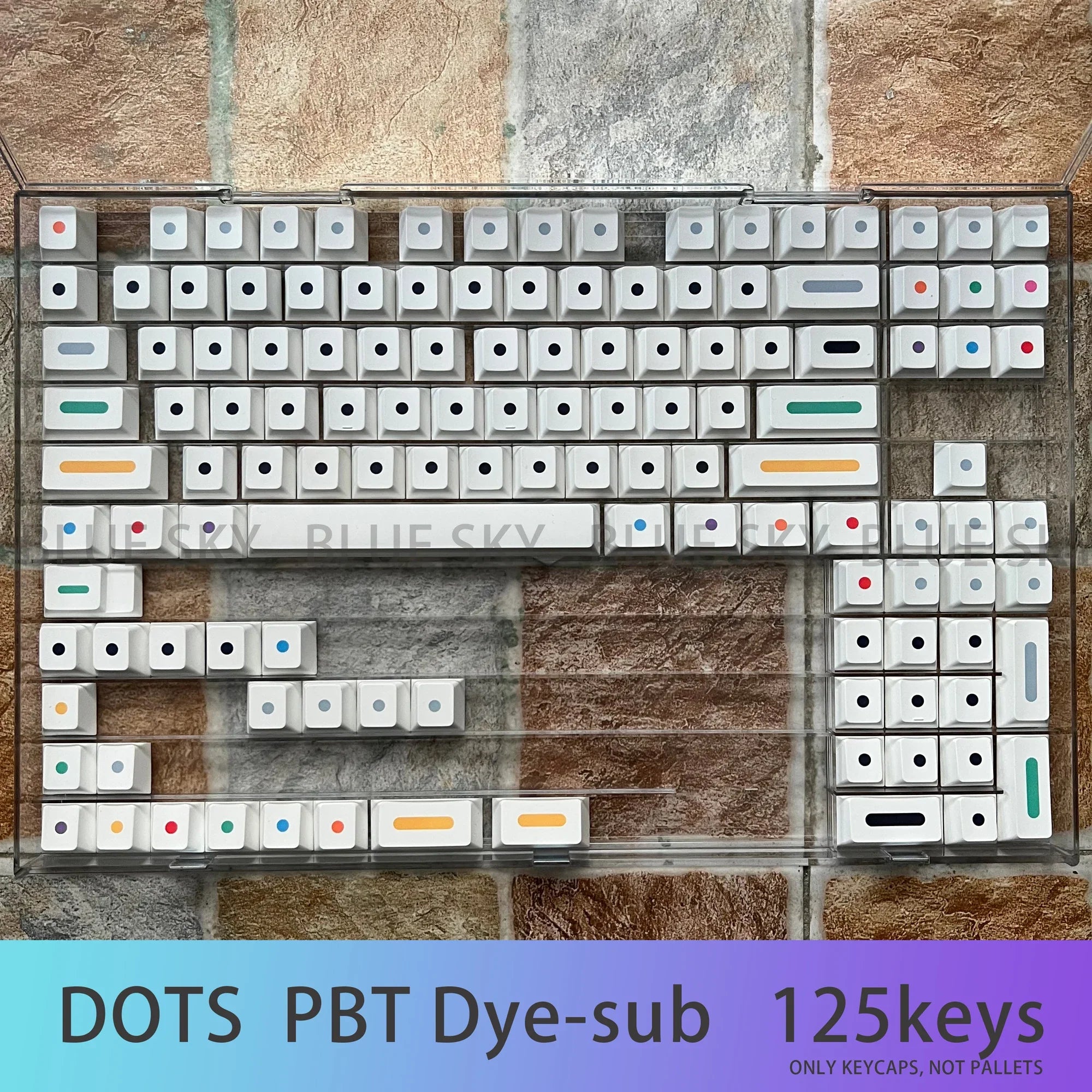 [In stock] GMK Dots Keycaps Cherry profile PBT Keycap Dye Sublimation 125 Keys for MX switches Mechanical Keyboard