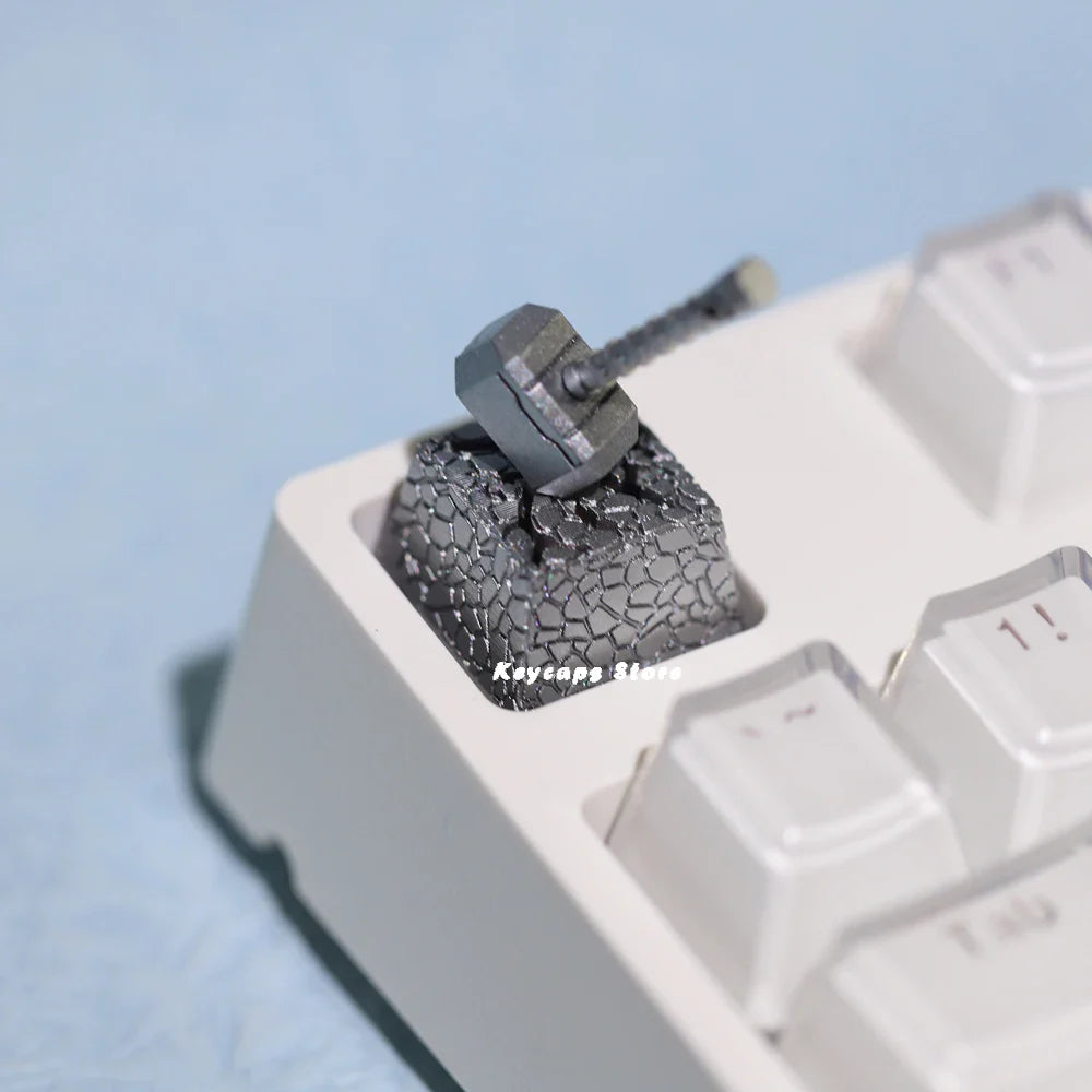 Näppäinsuojat 2In1 Hartsi Thor Hammer MX Switchille Mekaaninen Classic Retro Läpinäkyvä avainsuojus Esc-painike Henkilökohtaiset näppäinsuojukset