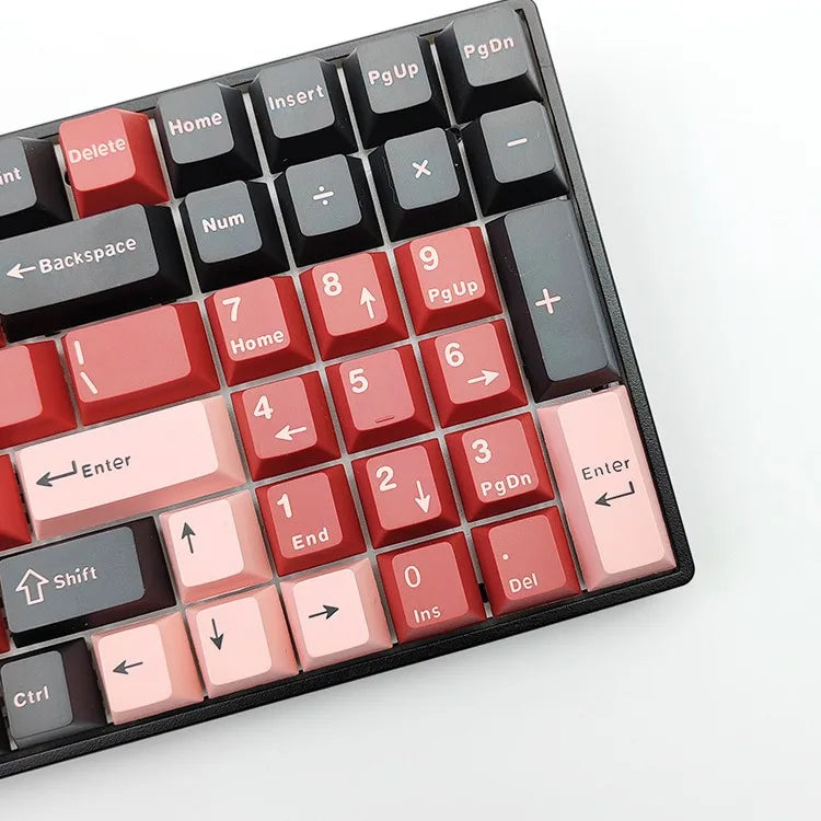 QC test update PBT Double Shot Keycaps 124 Keys Set GMK Key Caps ISO Layout For Mechanical Gaming Keyboard MX Blue Switch Wooting 75 (Copy)